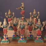 Brass Vishnu Dashavatar Idol Set | 10" Meenakari Stonework | 19kg Sacred Collection | Complete Avatar Series | Divine Art | Jaipurio